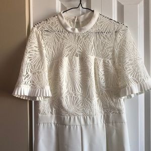 Embroidered Top Jumpsuit with Wide Leg